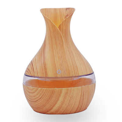 Kompakter 300 ml Holzblumenvase Ultraschallbefeuchter Diffusor für Zuhause