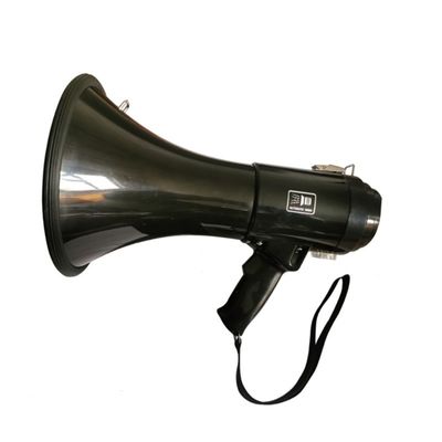 Optische Eingabe Schwarz 50W Handheld Portable Recording Megaphone für Militärübungen