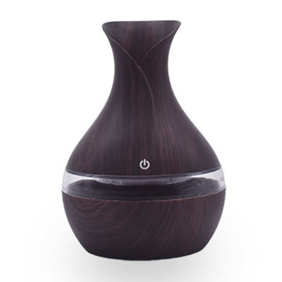 Kompakter 300 ml Holzblumenvase Ultraschallbefeuchter Diffusor für Zuhause