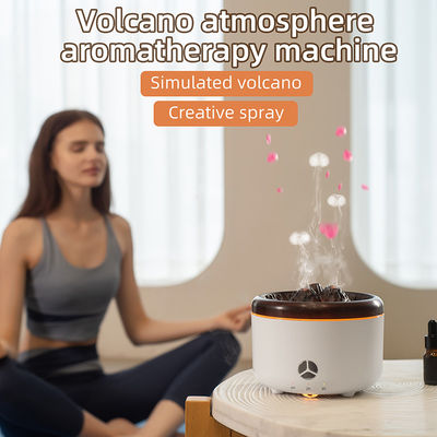 12W Schwarz-Weiß Farbe 3D-Flamme 2.0 Ultraschall-Vulkan Aroma Diffusor Feuchtigkeitsminder 2023