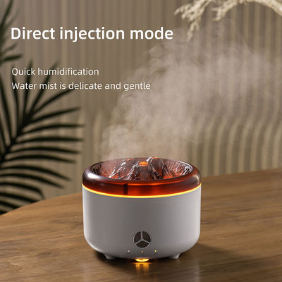 12W Schwarz-Weiß Farbe 3D-Flamme 2.0 Ultraschall-Vulkan Aroma Diffusor Feuchtigkeitsminder 2023