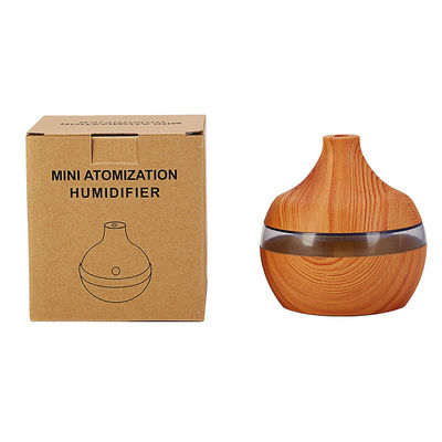 5V tragbare 300ML 7 Farbwechsel Holzdesign USB Wiederaufladbare Luftbefeuchter für Zeitfunktion