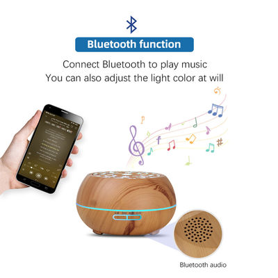 550 ml elektrischer ätherischer Öl Aroma Diffuser mit Fernbedienung und Bluetooth-Lautsprecher