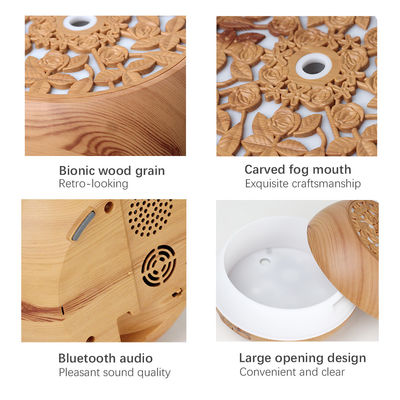 550 ml elektrischer ätherischer Öl Aroma Diffuser mit Fernbedienung und Bluetooth-Lautsprecher