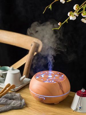 2022 Holzkornbefeuchter Aromaöldiffuser mit großer Kapazität und Vintage-Stil