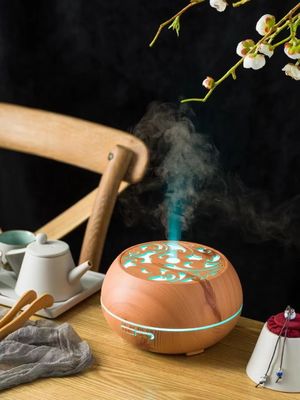 2022 Holzkornbefeuchter Aromaöldiffuser mit großer Kapazität und Vintage-Stil